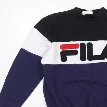 Fila Men’s Multicoloured L Pullover Logo Colour Block Sweatshirt