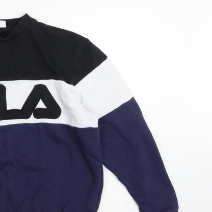 Fila Men’s Multicoloured L Pullover Logo Colour Block Sweatshirt