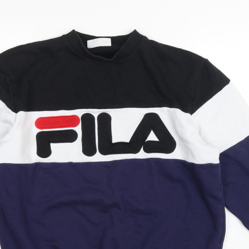Fila Men’s Multicoloured L Pullover Logo Colour Block Sweatshirt