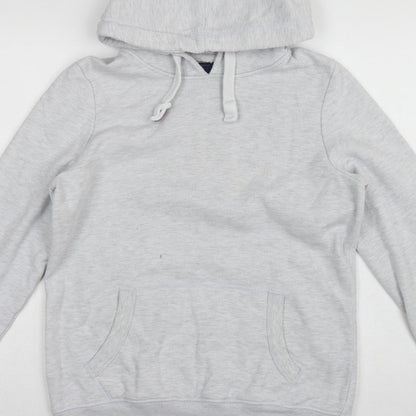 Superdry Women Grey Size 14 Pullover Hoodie Fleece Kangaroo Pocket