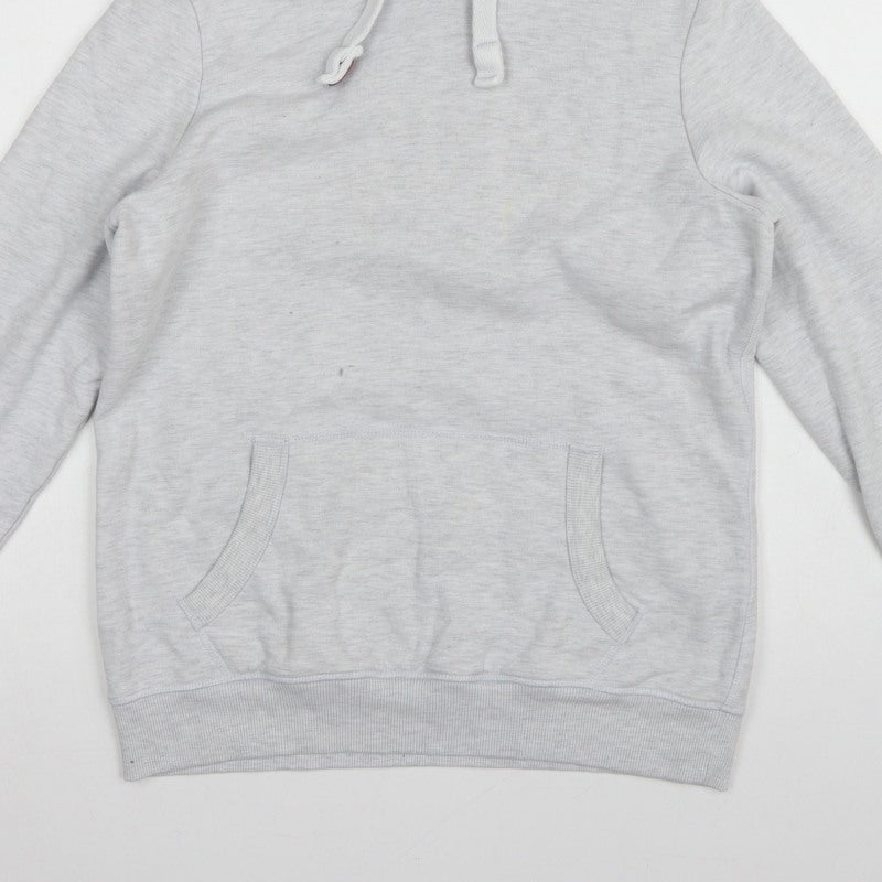 Superdry Women Grey Size 14 Pullover Hoodie Fleece Kangaroo Pocket