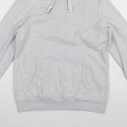 Superdry Women Grey Size 14 Pullover Hoodie Fleece Kangaroo Pocket