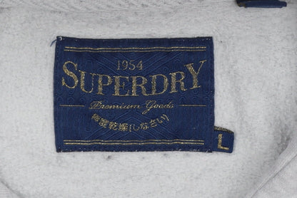 Superdry Women Grey Size 14 Pullover Hoodie Fleece Kangaroo Pocket