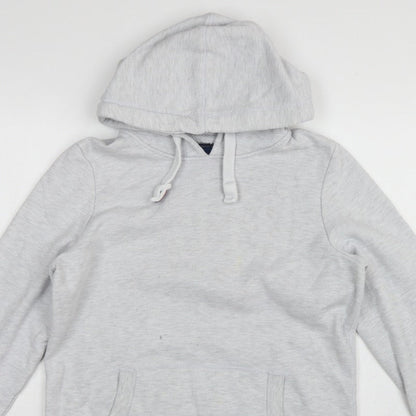 Superdry Women Grey Size 14 Pullover Hoodie Fleece Kangaroo Pocket