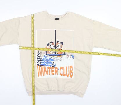 George Girls Beige 13-14 Years Pullover Mickey Winter Club Sweatshirt
