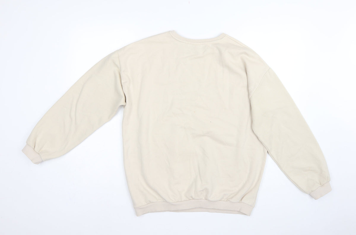 George Girls Beige 13-14 Years Pullover Mickey Winter Club Sweatshirt