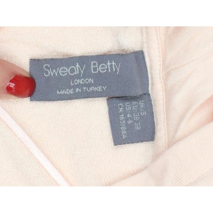 Sweaty Betty Women’s Pink UK 8 Pullover Hoodie Cotton Modal