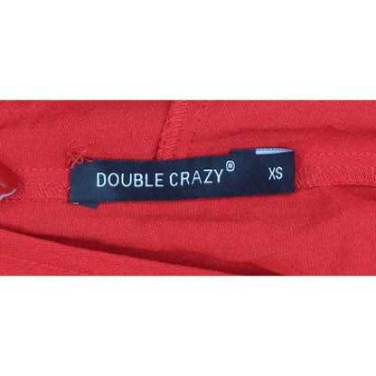 Double Crazy Women Red XS Fit & Flare Ruffle Tie Back Dress
