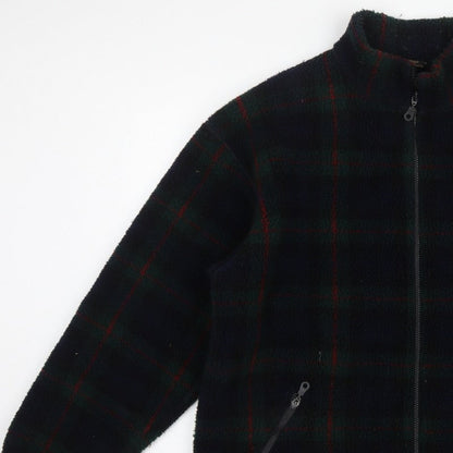 St Michael Marks & Spencer Men's Green Check Fleece Jacket XL