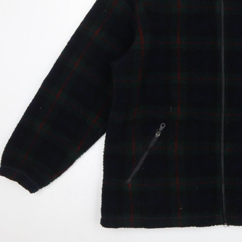 St Michael Marks & Spencer Men's Green Check Fleece Jacket XL