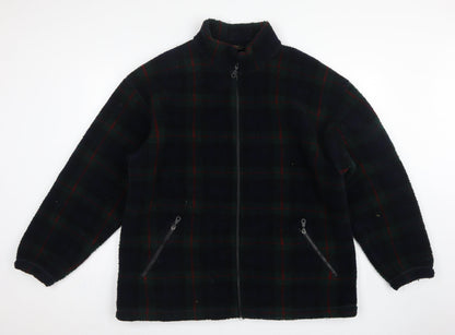 St Michael Marks & Spencer Men's Green Check Fleece Jacket XL