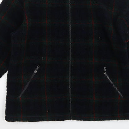 St Michael Marks & Spencer Men's Green Check Fleece Jacket XL