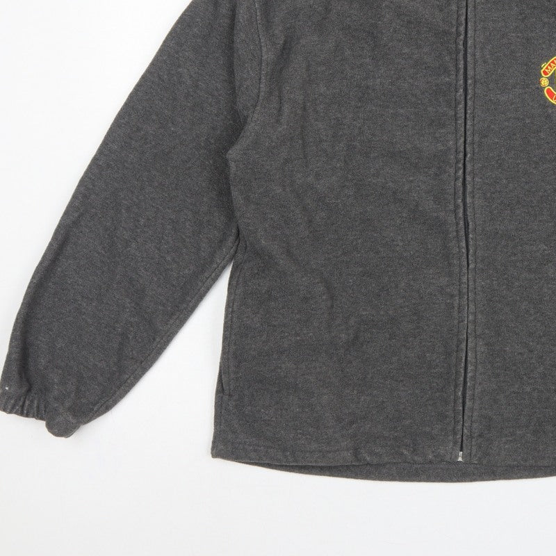 Manchester United Men’s Grey S Fleece Full Zip Football Jacket