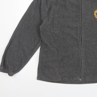 Manchester United Men’s Grey S Fleece Full Zip Football Jacket