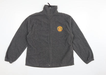 Manchester United Men’s Grey S Fleece Full Zip Football Jacket
