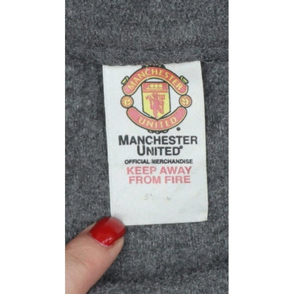 Manchester United Men’s Grey S Fleece Full Zip Football Jacket