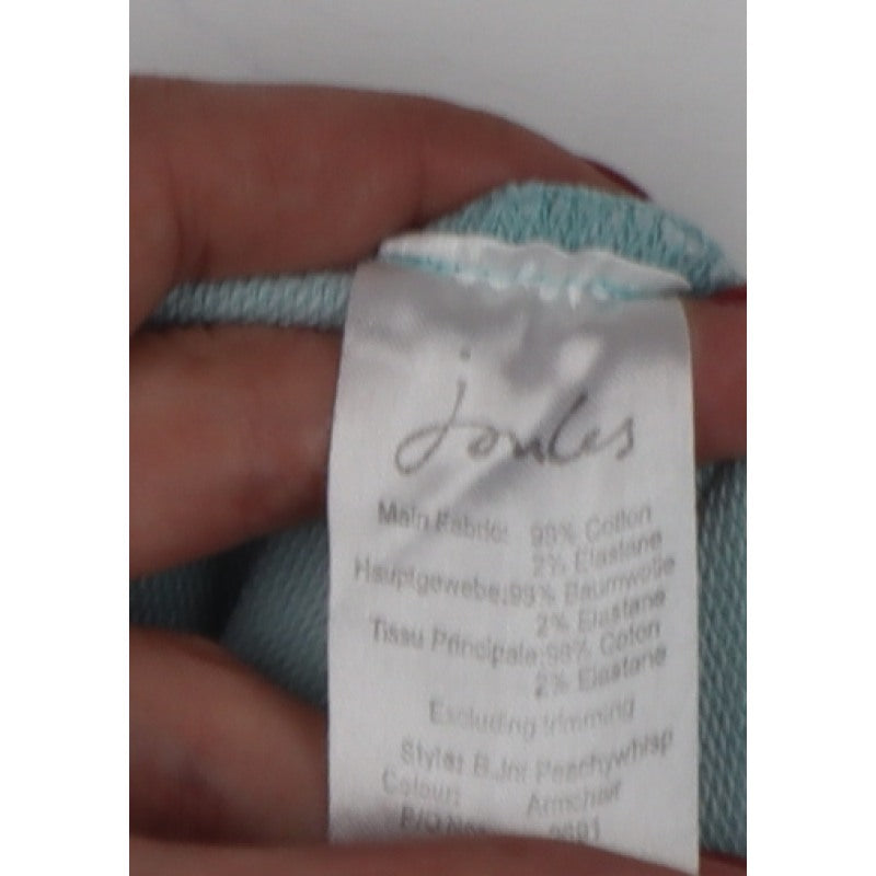 Joules Girls Blue Floral XL 10-11 Years Quarter Zip Pullover Sweatshirt