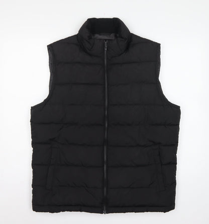 GAP Men’s Black L Quilted Padded Puffer Gilet Bodywarmer