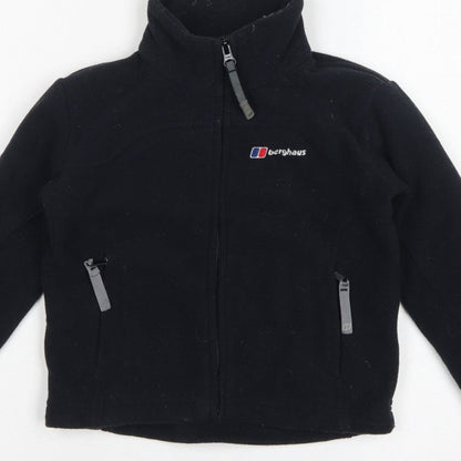 Berghaus Boys Black Fleece Jacket 5-6 Years Full Zip Outdoor
