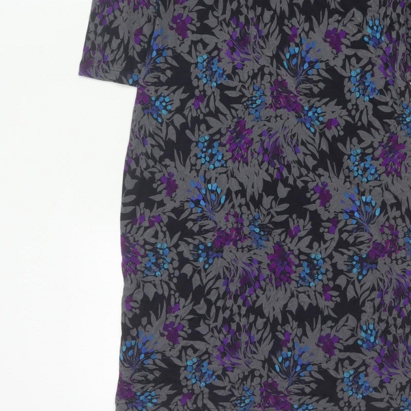 Jigsaw Women’s Black Floral UK 12 Knee Length Pencil Dress