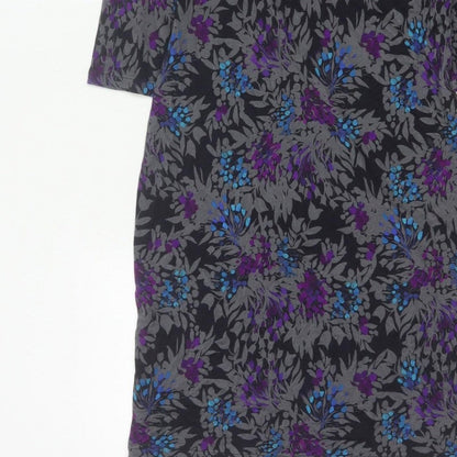 Jigsaw Women’s Black Floral UK 12 Knee Length Pencil Dress