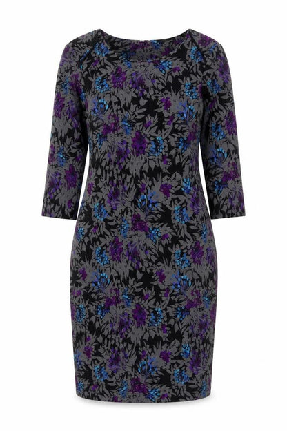 Jigsaw Women’s Black Floral UK 12 Knee Length Pencil Dress