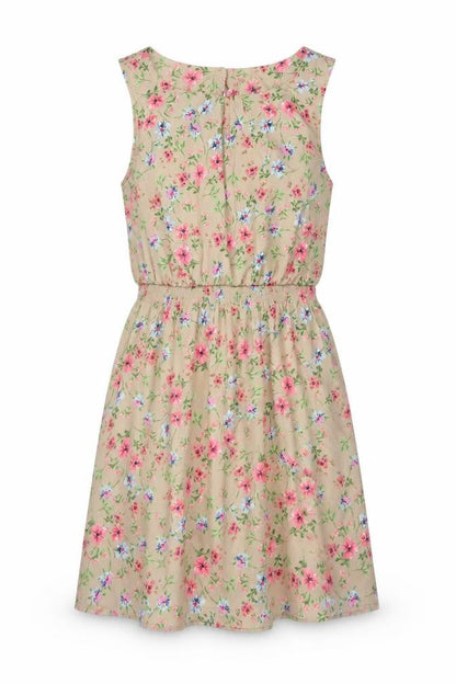 New Look Women’s Beige Floral Petite 10 Sleeveless A-Line Dress