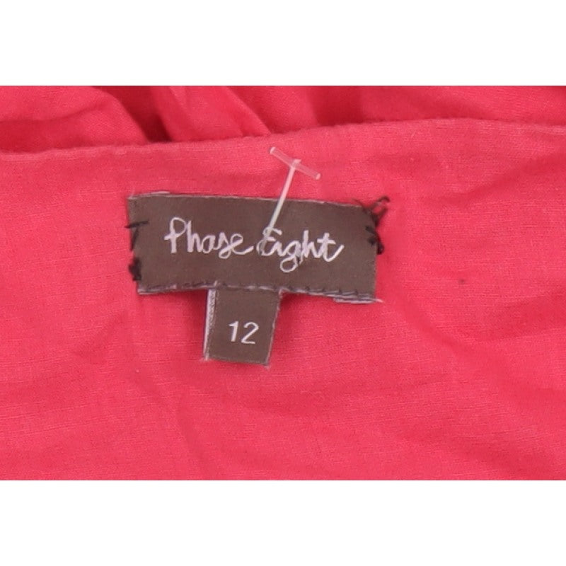 Phase Eight Women Pink UK 12 Knee Length Beaded V-Neck Dress