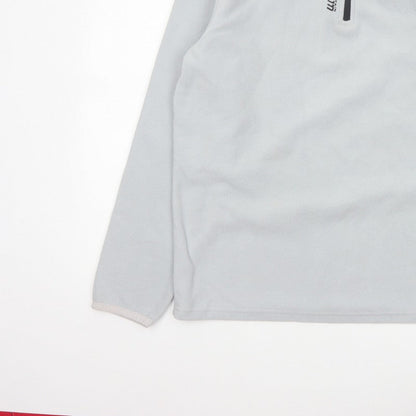 Atlas For Men Grey L 1/4 Zip Fleece Pullover Sweatshirt Outdoor