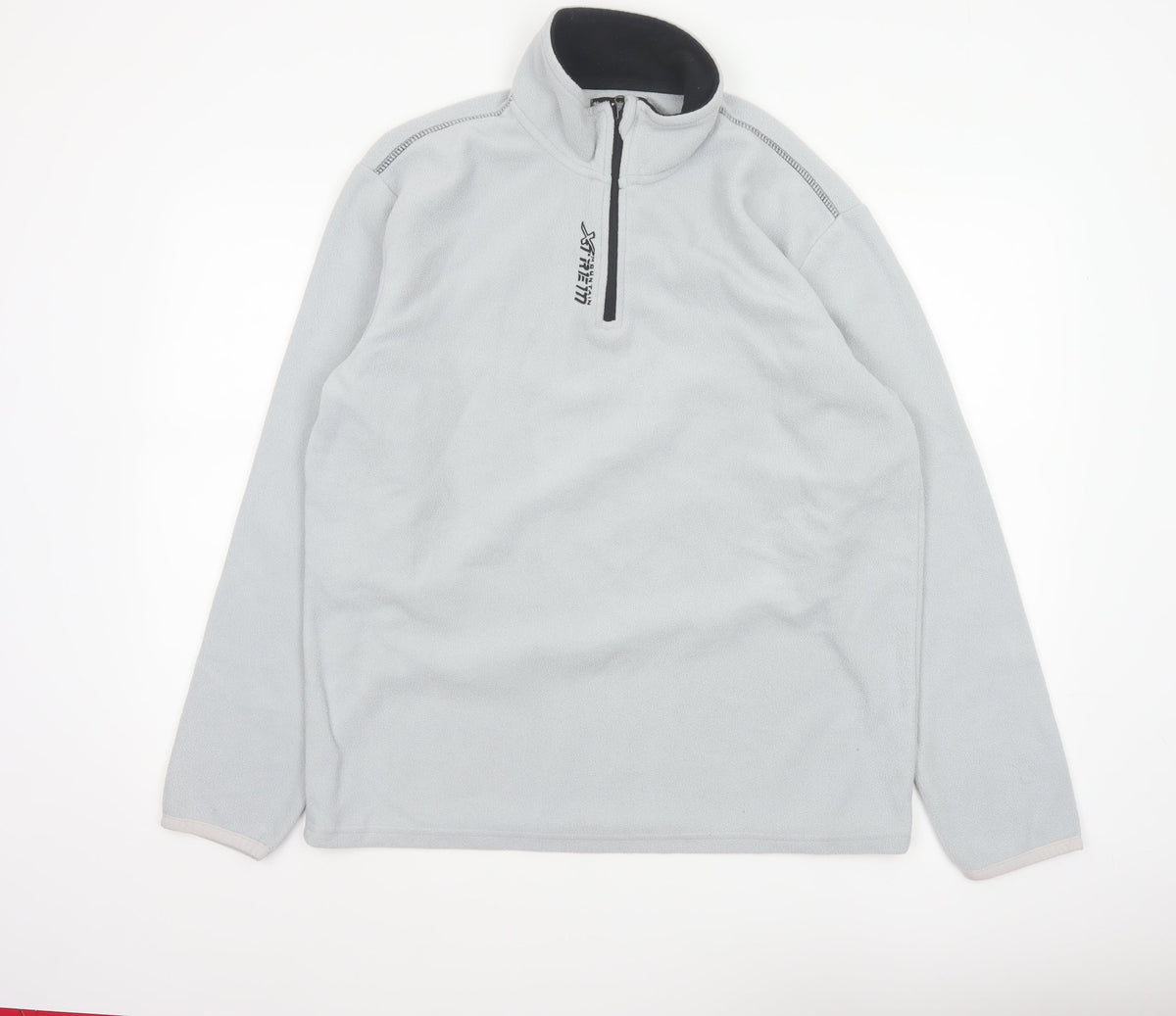 Atlas For Men Grey L 1/4 Zip Fleece Pullover Sweatshirt Outdoor