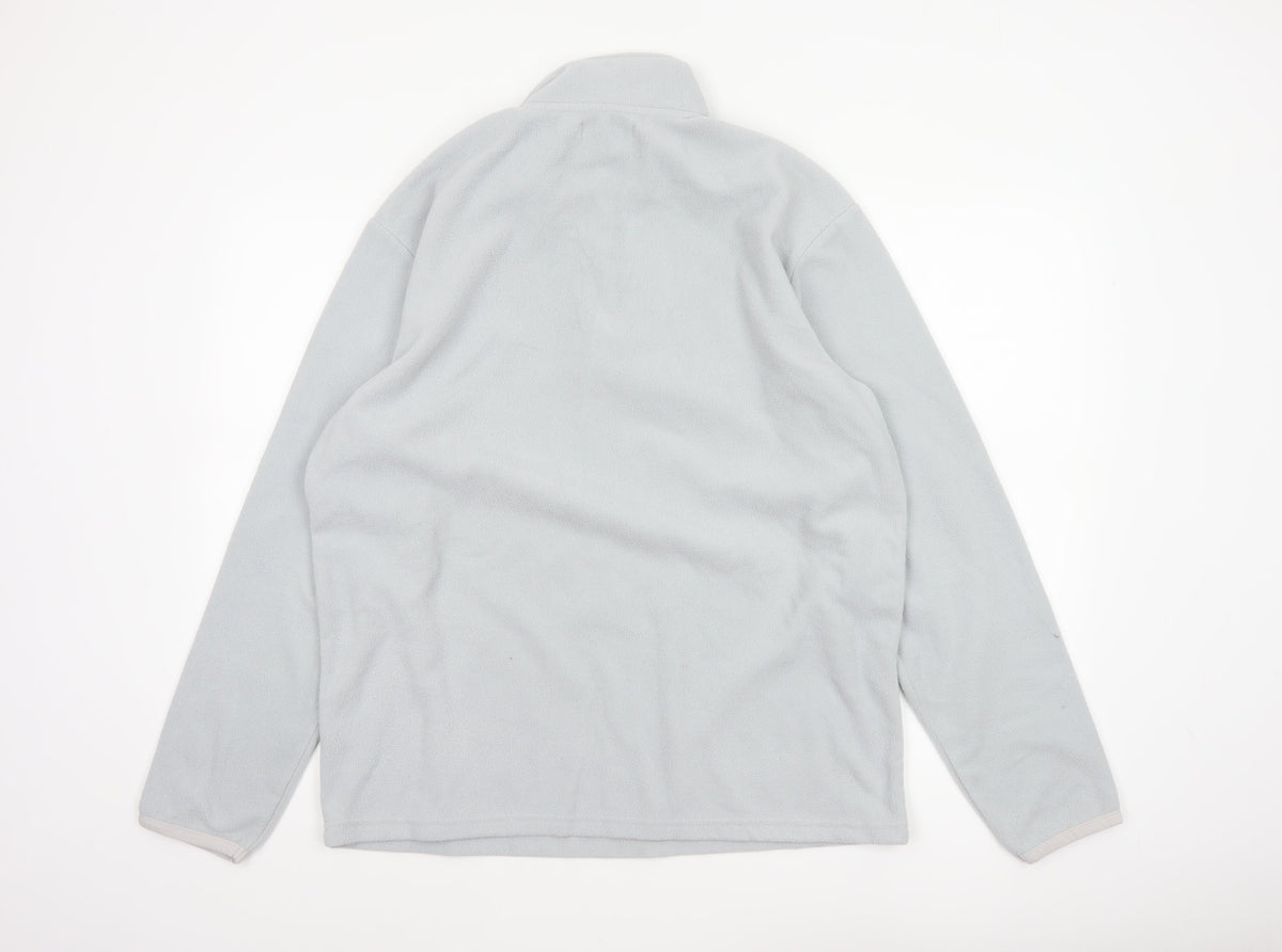Atlas For Men Grey L 1/4 Zip Fleece Pullover Sweatshirt Outdoor