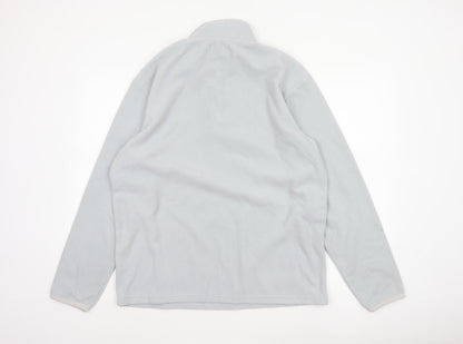 Atlas For Men Grey L 1/4 Zip Fleece Pullover Sweatshirt Outdoor