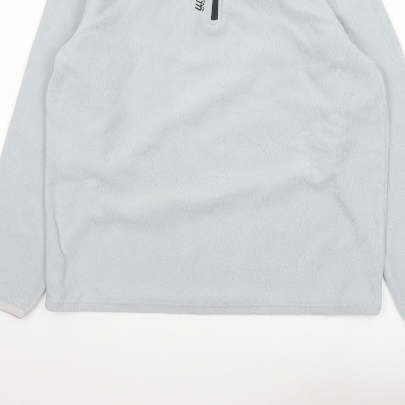 Atlas For Men Grey L 1/4 Zip Fleece Pullover Sweatshirt Outdoor