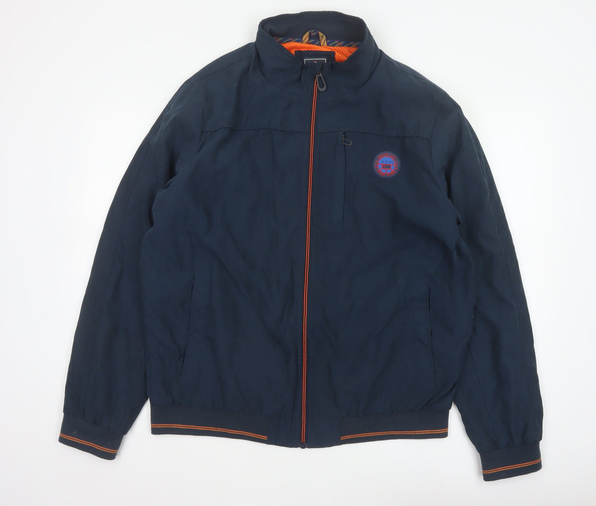 Greenfield Men’s Blue XL Bomber Jacket Full Zip Logo