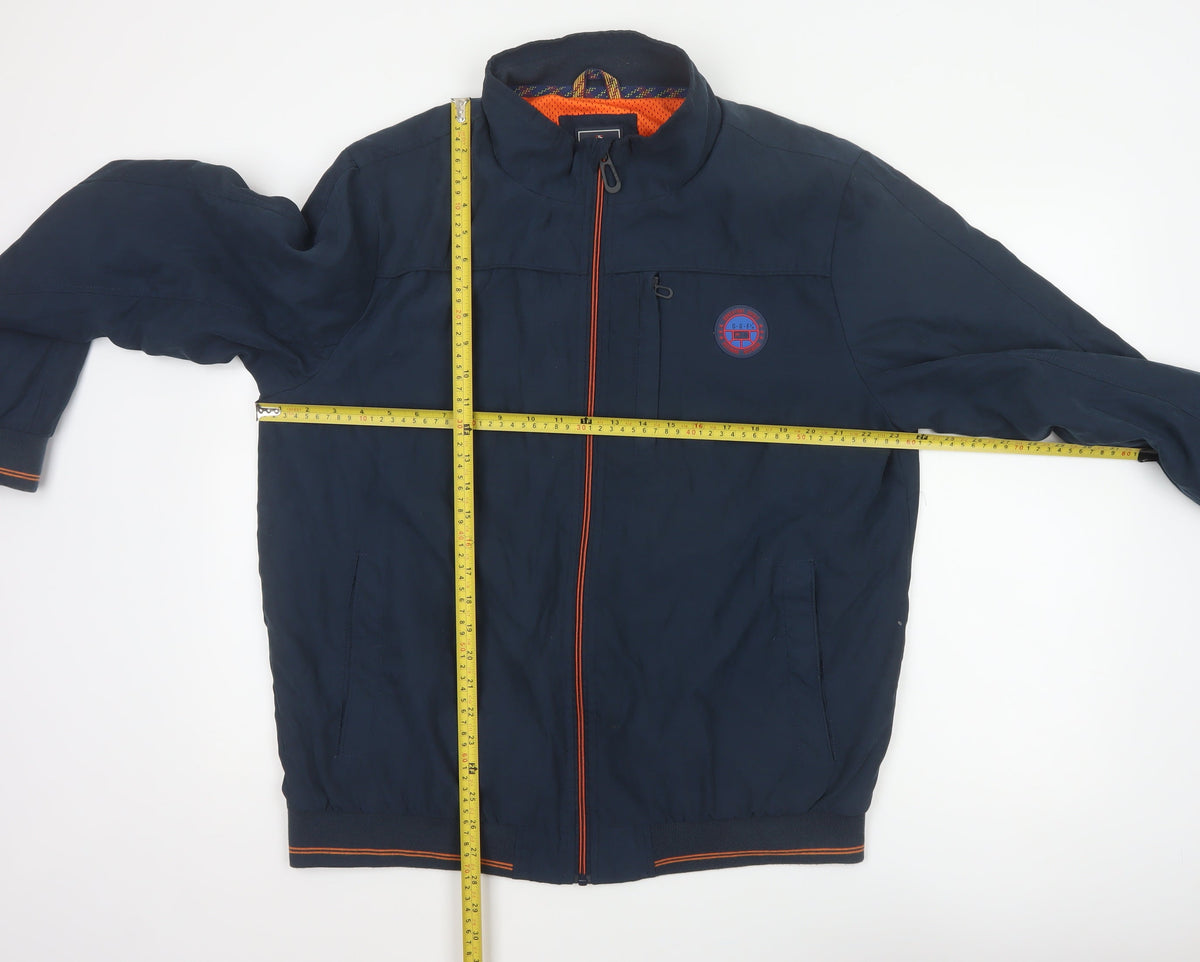 Greenfield Men’s Blue XL Bomber Jacket Full Zip Logo
