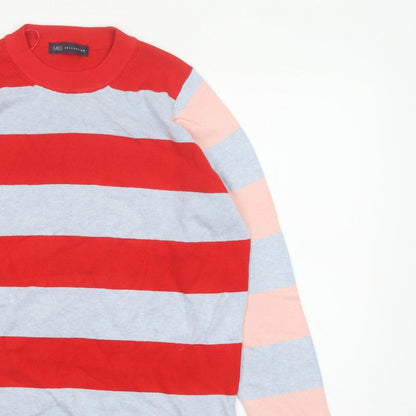 Marks and Spencer Women Red Grey Pink Striped Pullover Jumper UK 18