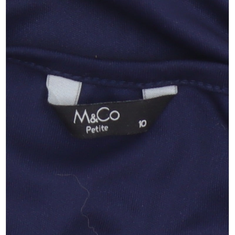 M&Co Women Blue Size 10 Petite Camisole Adjustable Strap Tank Top