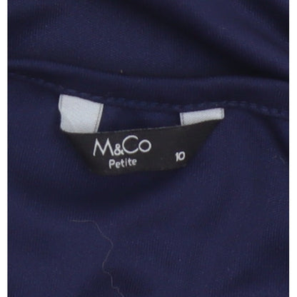 M&Co Women Blue Size 10 Petite Camisole Adjustable Strap Tank Top