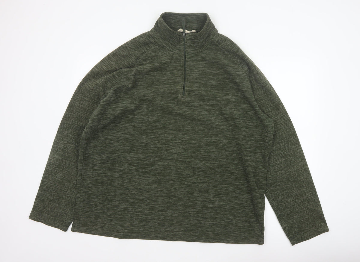 Mountain Warehouse Men’s Green M 1/4 Zip Fleece Sweatshirt