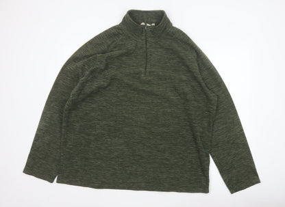 Mountain Warehouse Men’s Green M 1/4 Zip Fleece Sweatshirt