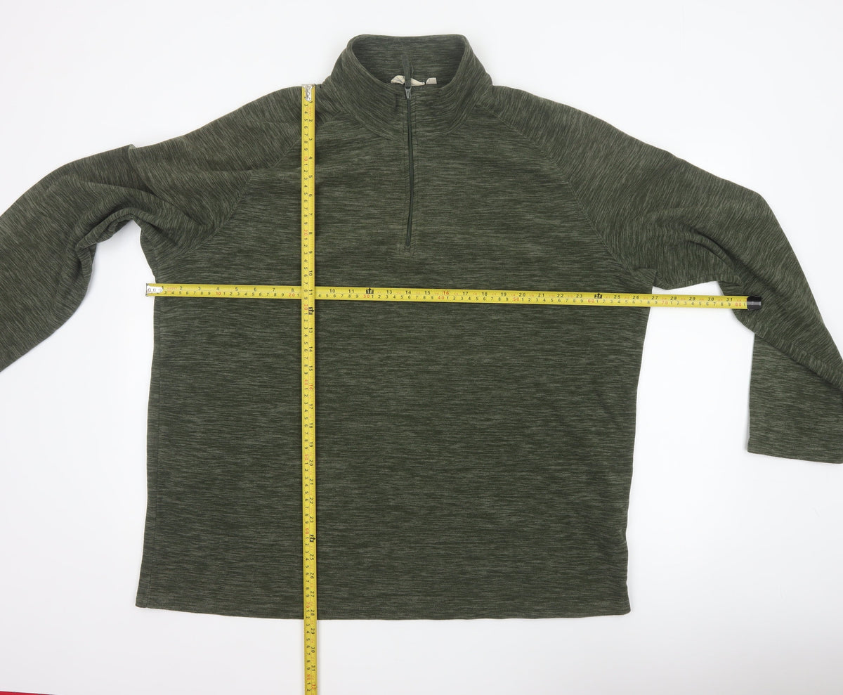Mountain Warehouse Men’s Green M 1/4 Zip Fleece Sweatshirt