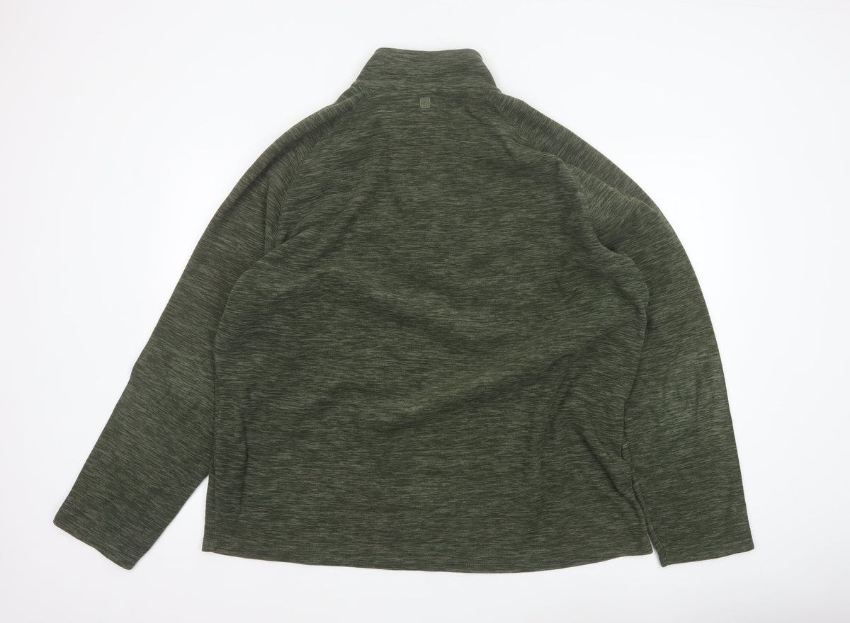 Mountain Warehouse Men’s Green M 1/4 Zip Fleece Sweatshirt