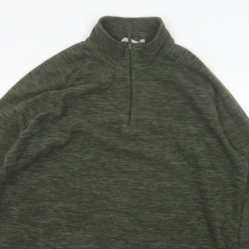 Mountain Warehouse Men’s Green M 1/4 Zip Fleece Sweatshirt