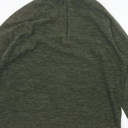 Mountain Warehouse Men’s Green M 1/4 Zip Fleece Sweatshirt