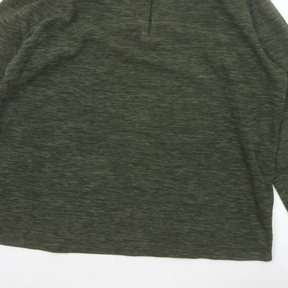Mountain Warehouse Men’s Green M 1/4 Zip Fleece Sweatshirt