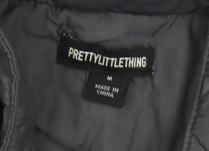 PrettyLittleThing Women Black M Hooded Puffer Jacket