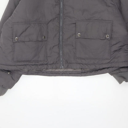PrettyLittleThing Women Black M Hooded Puffer Jacket