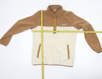 Columbia Women’s Brown Ivory L Pullover Fleece Snap Sweatshirt