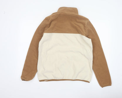 Columbia Women’s Brown Ivory L Pullover Fleece Snap Sweatshirt