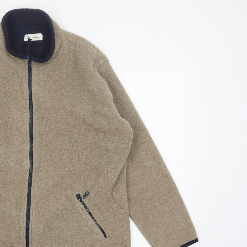Joie de Vivre Women’s Beige M Fleece Full Zip Outdoor Jacket